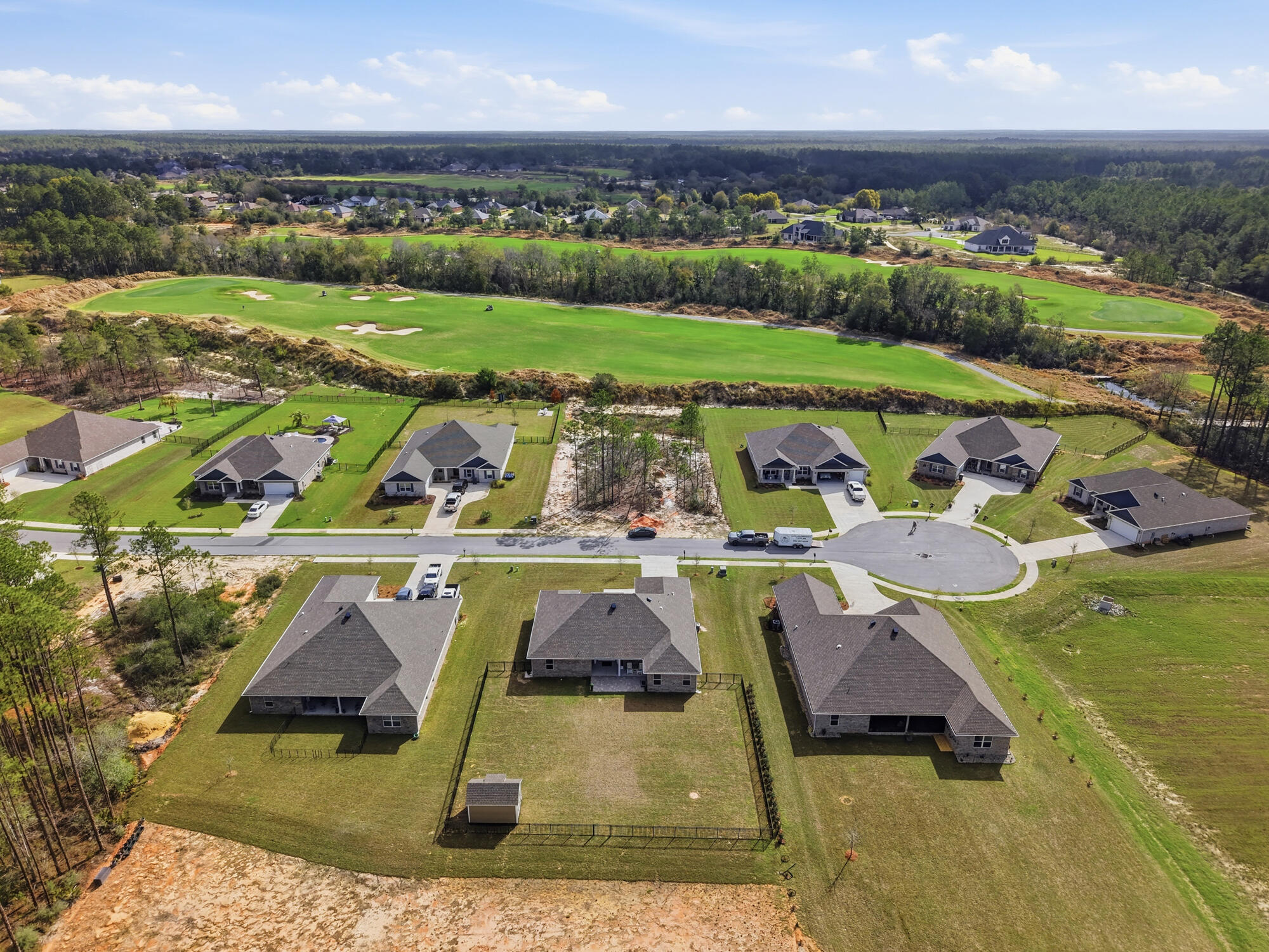 158 Bentgrass Road South Freeport, FL 32439 - Photo 58 of 66 an aerial view of a house with a swimming pool yard and outdoor seating