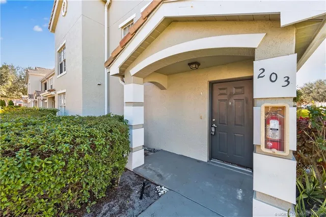 a view of front door of house