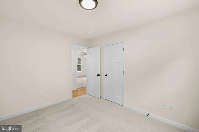 an empty room with a window