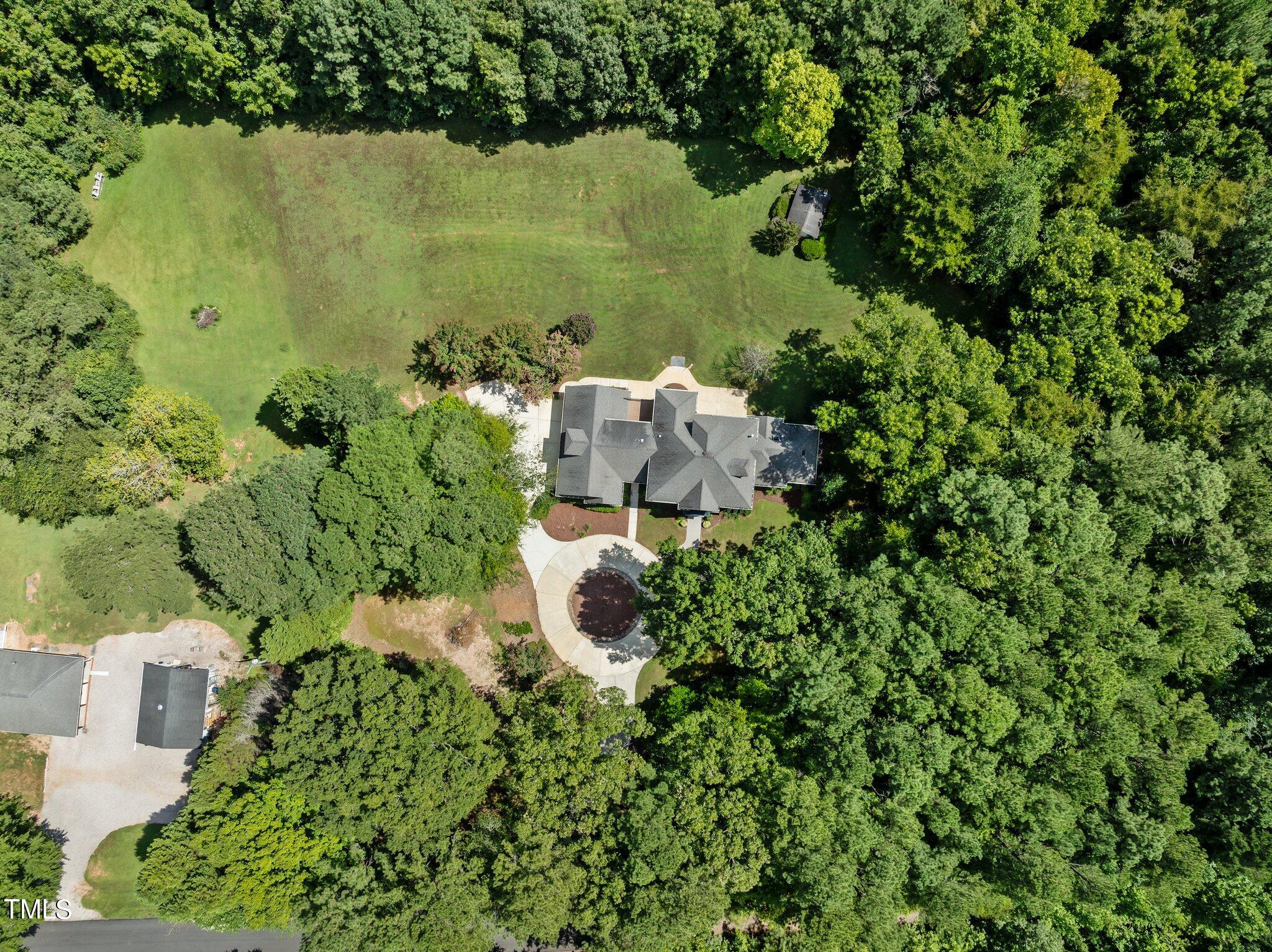 1609 Old Keith Road Wake Forest, NC 27587 - Photo 73 of 81 an aerial view of a house with a yard