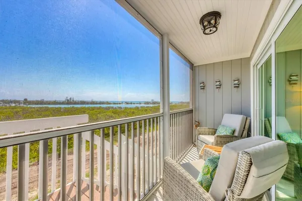 a view of an ocean from a balcony
