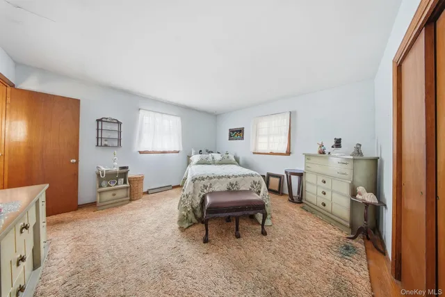 a bedroom with furniture and a window