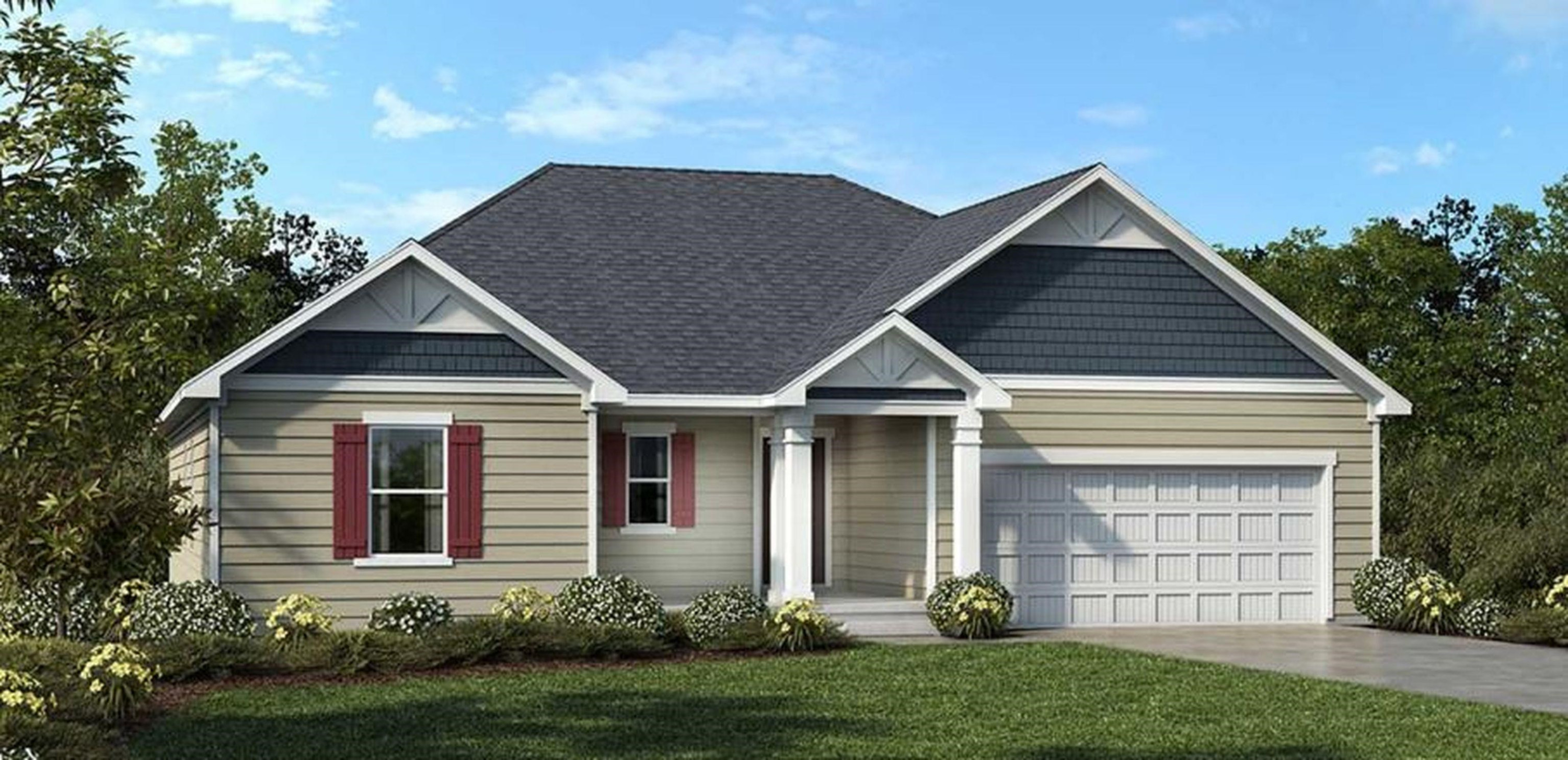 1501 Willow Lndg Way Willow Spring, NC 27592 - Photo 15 of 15 a front view of a house with a yard and garage