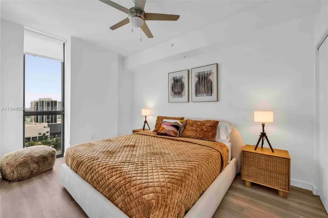 a view of a city skyline from a balcony