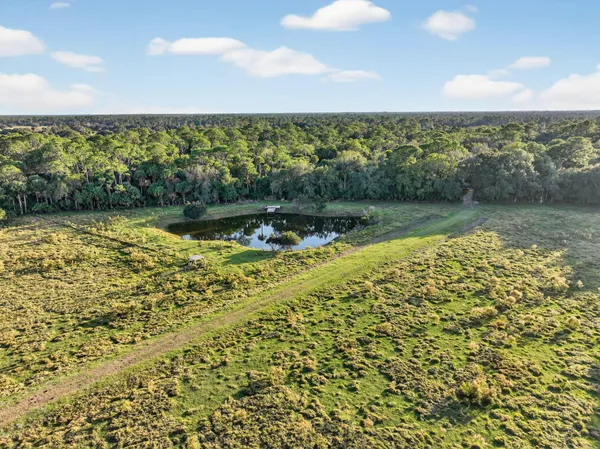 a view of a lake from a yard