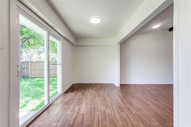 a view of wooden floor in a room