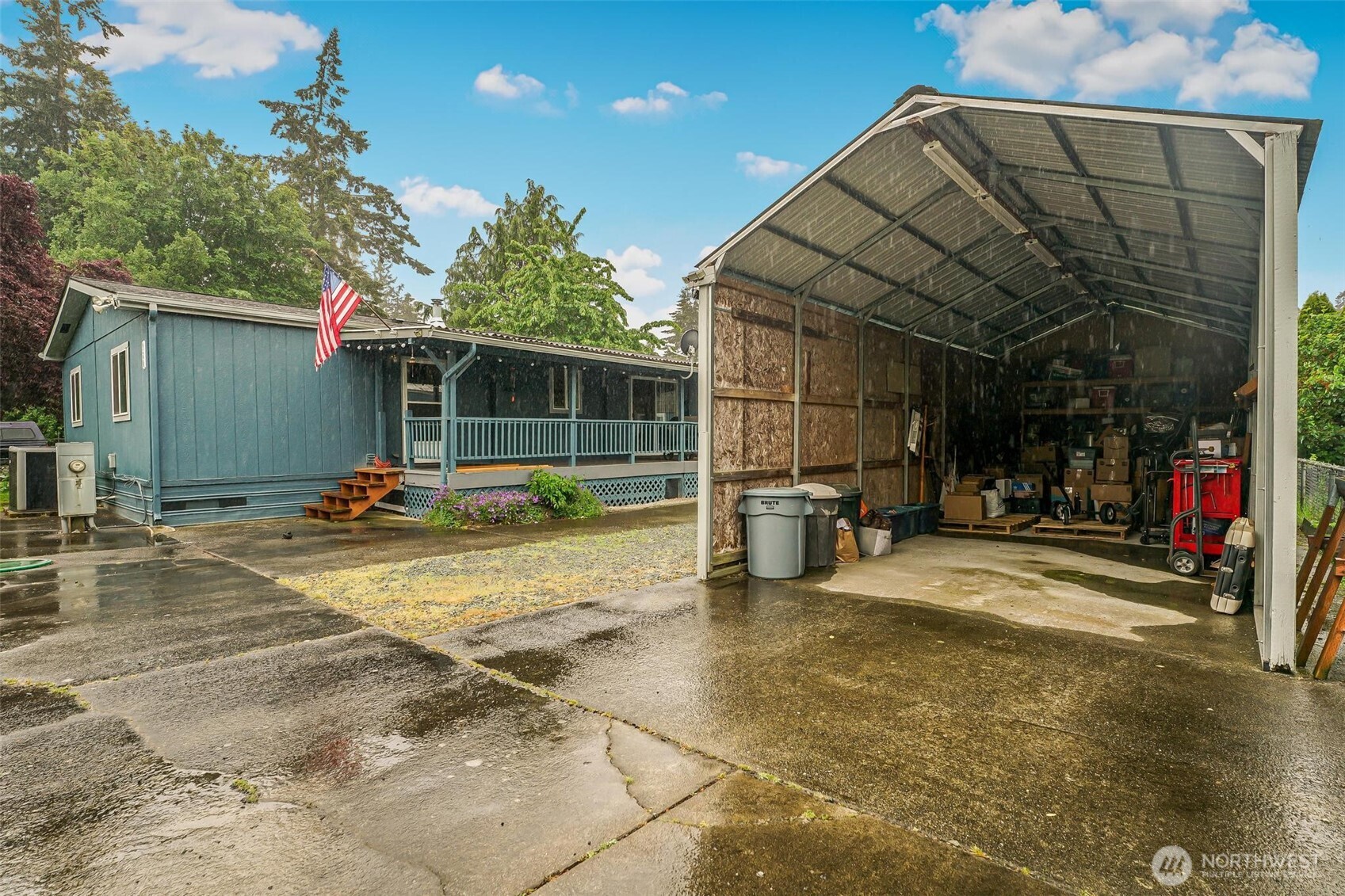 980 South Falcon Road Camano Island, WA 98282 - Photo 3 of 30 a view of a porch with a patio