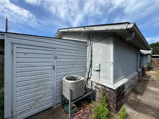 a view of a park with a slide