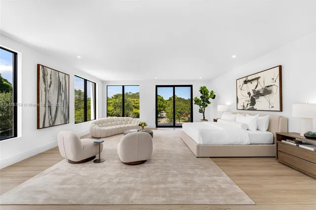 a front view of building with yard