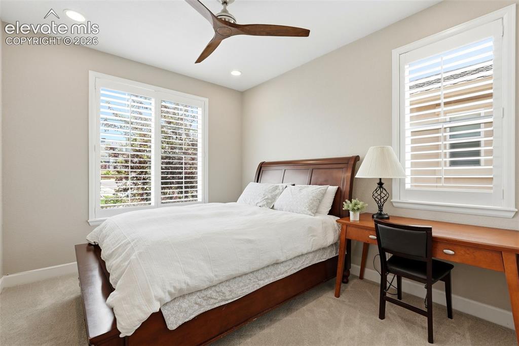 1394 Promontory Bluff View Colorado Springs, CO 80921 - Photo 22 of 47 a bedroom with a bed and a window