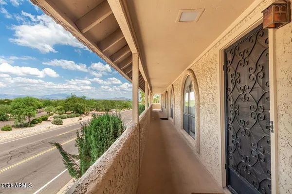 a view of a balcony