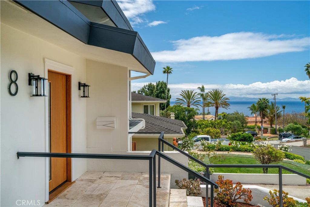 Front door with Ocean and Catalina view