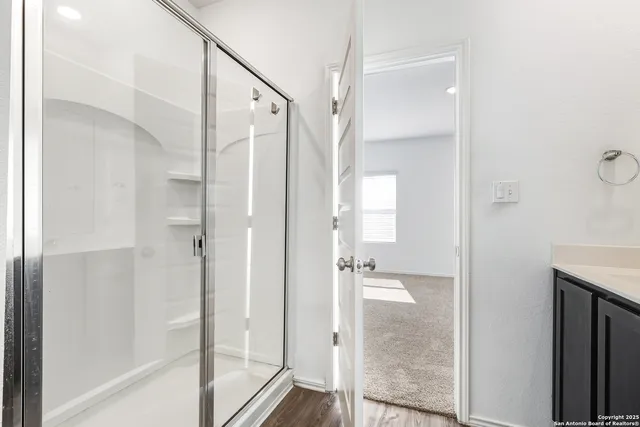 an empty room with a window