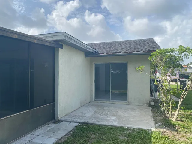 a backyard of a house