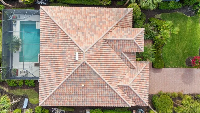 a view of a building with a yard