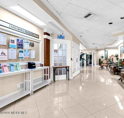 an aerial view of a golf course with a garden