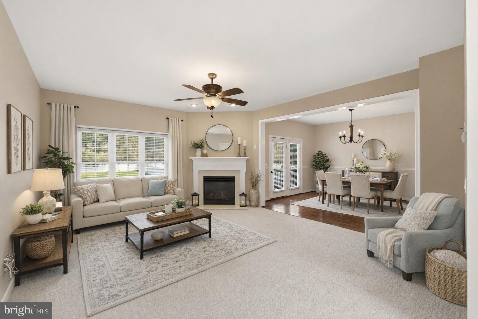 2493 Thistle Road Macungie, PA 18062 - Photo 7 of 38 Virtual Living Room - Dining Room combo