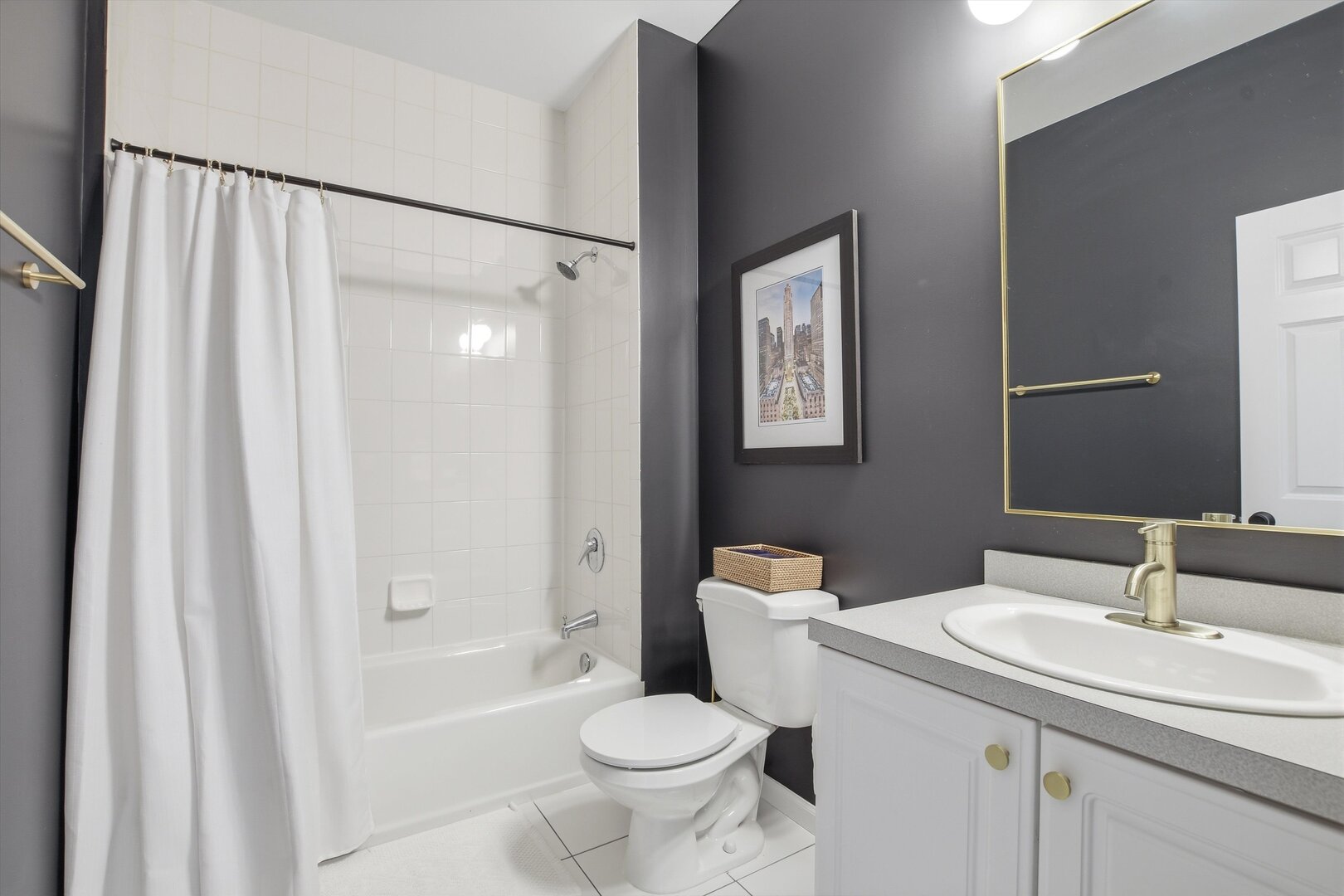 1235 West George Street, Unit 103 Chicago, IL 60657 - Photo 19 of 28 a bathroom with a sink toilet and shower