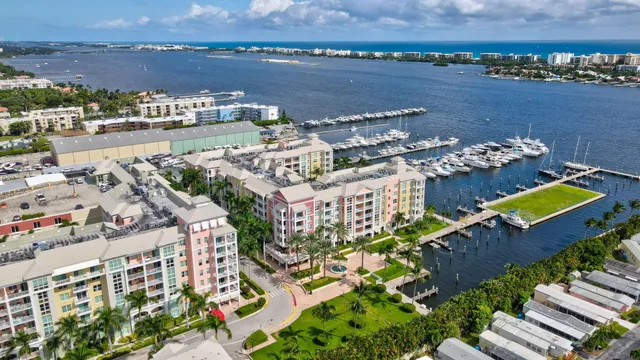 a view of a city and lake