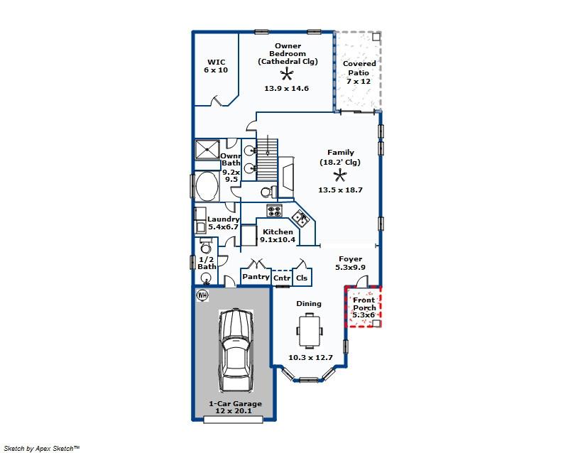 8424 Aztec Dawn Court Raleigh, NC 27613 - Photo 29 of 30 1st Floor Plan