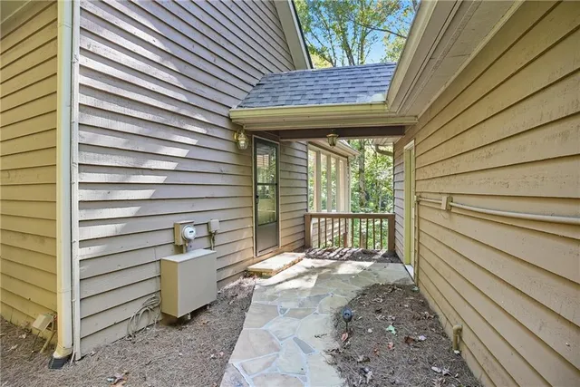 a childrens park with lots of swings and slides