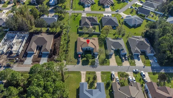 an aerial view of multiple house