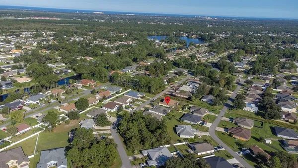 an aerial view of multiple house