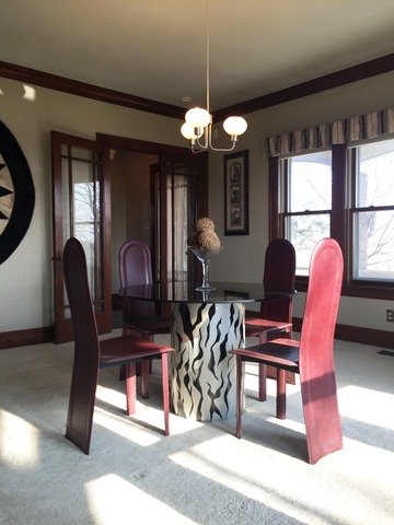47 12n204 Il Route Hampshire, IL 60140 - Photo 13 of 25 a view of a dining room with furniture a chandelier and large windows