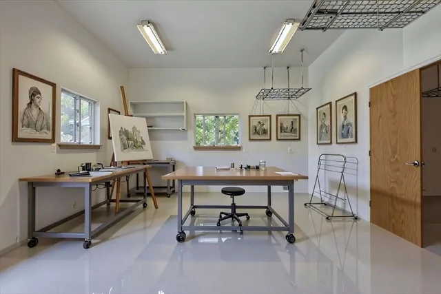 a view of a livingroom with furniture and window