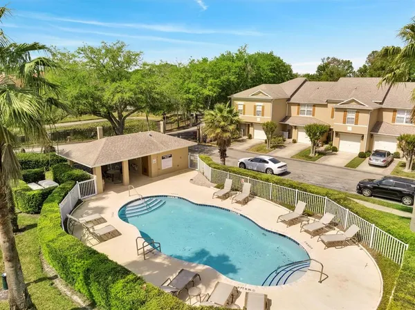 a view of a house with pool