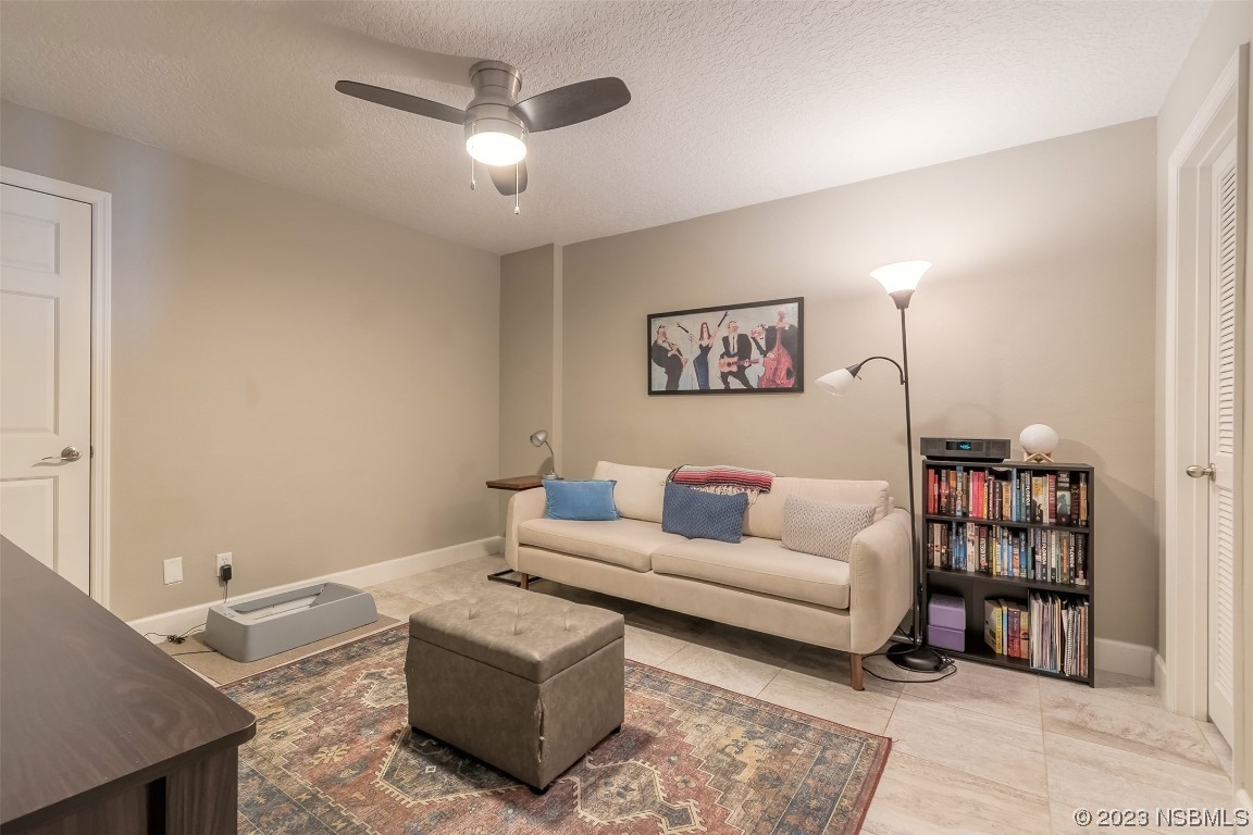4545 South Atlantic Avenue, Unit 3204 Ponce Inlet, FL 32127 - Photo 30 of 58 a living room with furniture and a ceiling fan