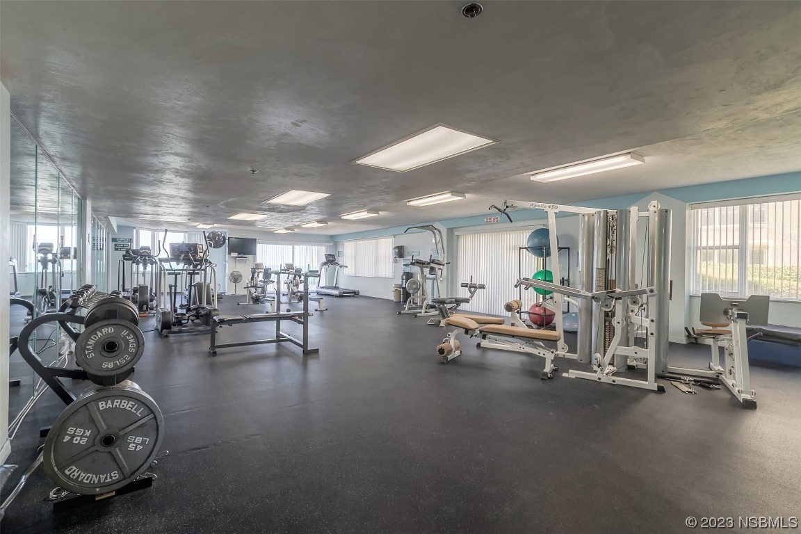 4545 South Atlantic Avenue, Unit 3204 Ponce Inlet, FL 32127 - Photo 10 of 58 a view of a room with gym equipment