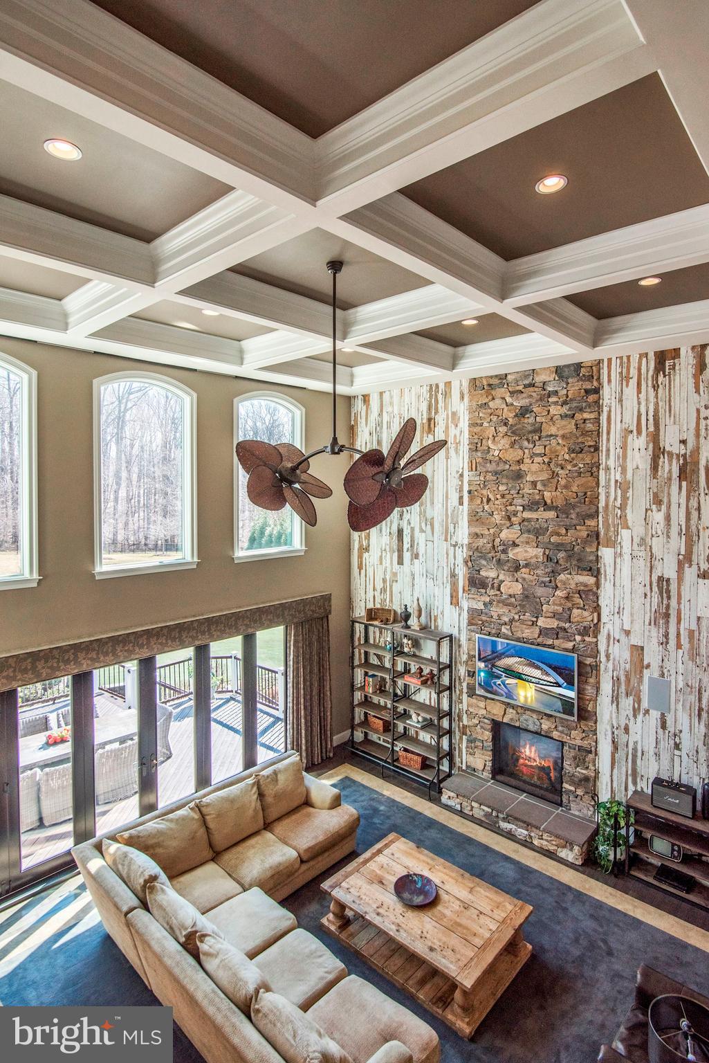 12057 Open Run Road Ellicott City, MD 21042 - Photo 40 of 91 Coffered Ceiling & Double Ceiling Fan in Family RM
