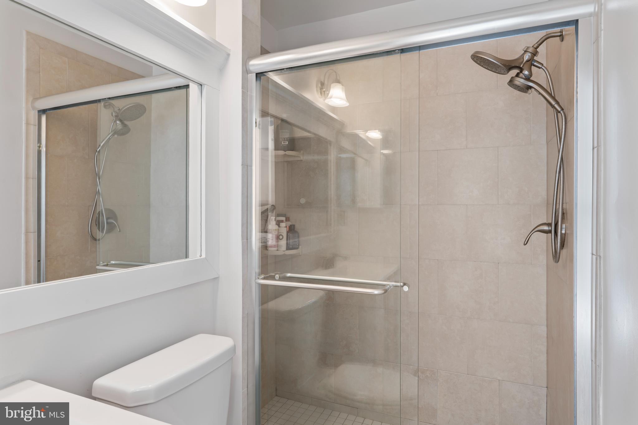 10267 Green Holly Terrace Silver Spring, MD 20902 - Photo 22 of 52 a bathroom with a glass shower door