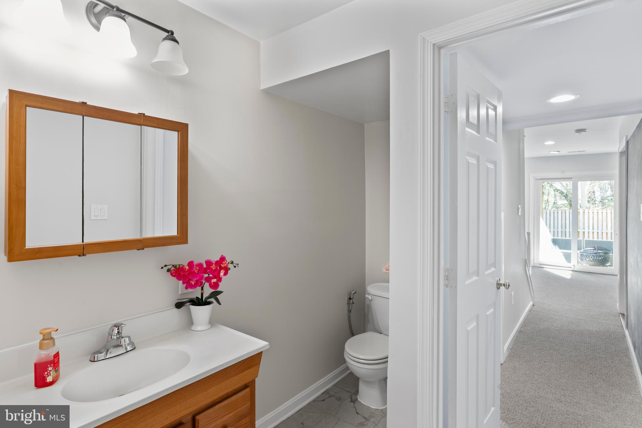 10267 Green Holly Terrace Silver Spring, MD 20902 - Photo 39 of 52 a bathroom with a sink vanity mirror and toilet