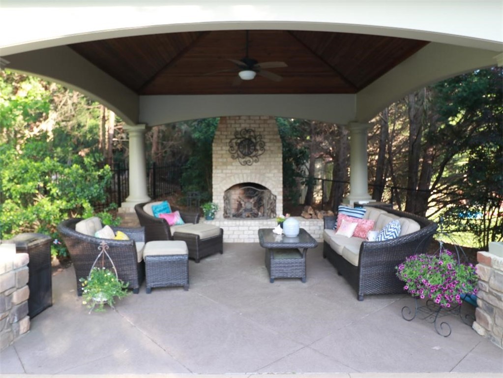 104 Graylyn Court Anderson, SC 29621 - Photo 3 of 25 Covered Poolside Cabana with beadboard ceiling and