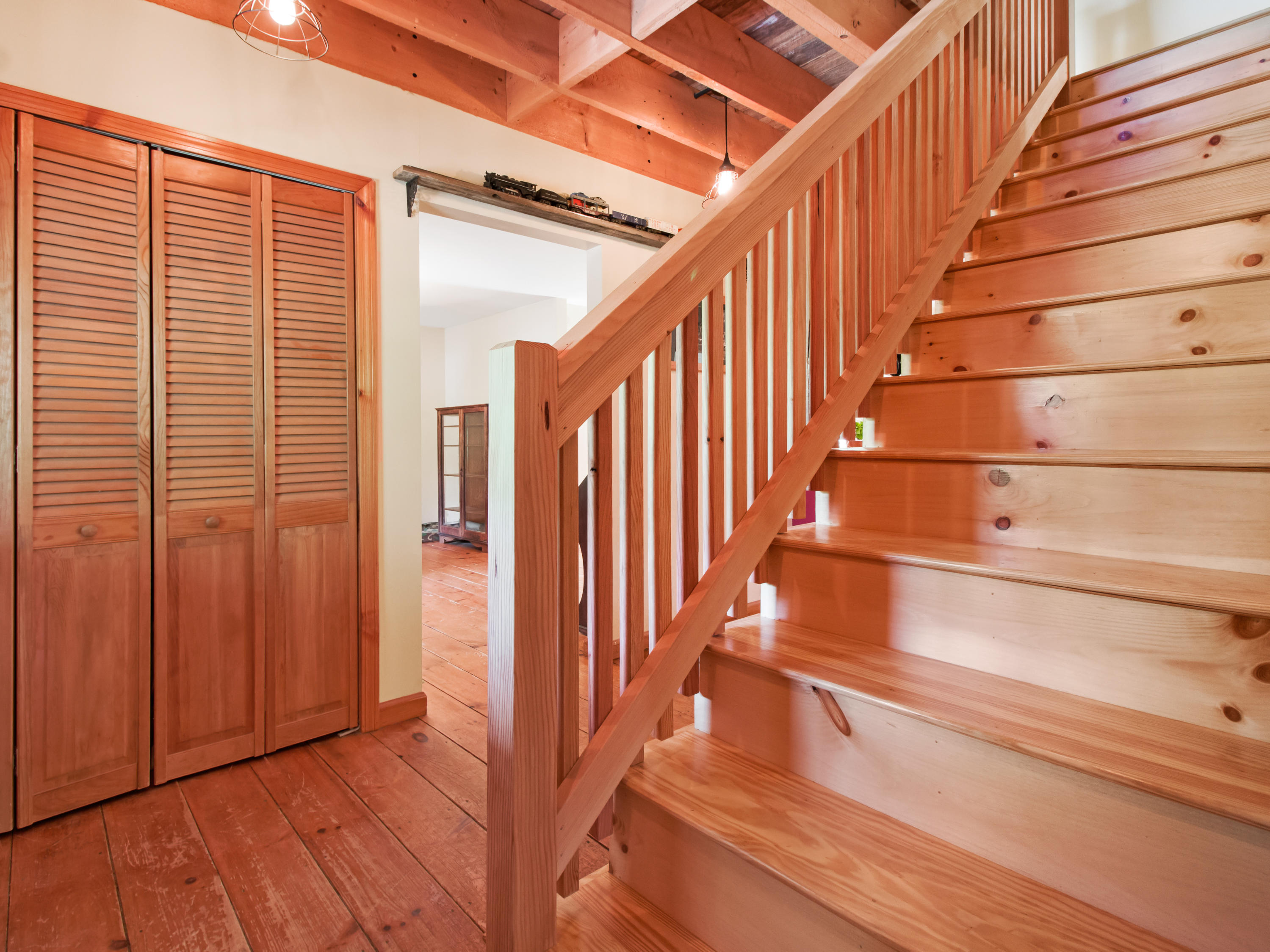 240 Dolloff Road Standish, ME 04084 - Photo 13 of 40 Beautiful handcrafted stairs and railing
