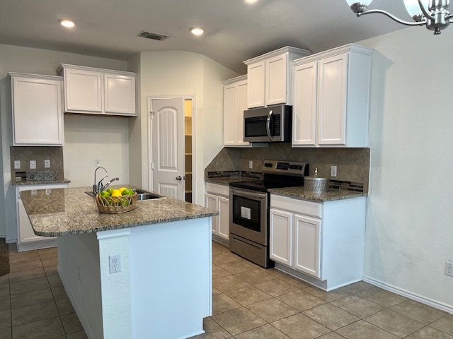 505 Ibis Falls Loop Jarrell, TX 76537 - Photo 3 of 29 a kitchen with stainless steel appliances granite countertop a stove a sink and a refrigerator