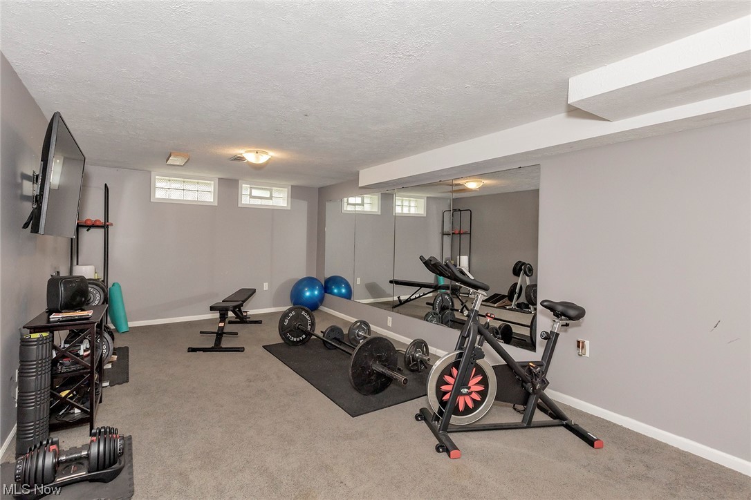 1424 Ford Road Lyndhurst, OH 44124 - Photo 26 of 35 Lower level - partially finished - serves as exercise room.