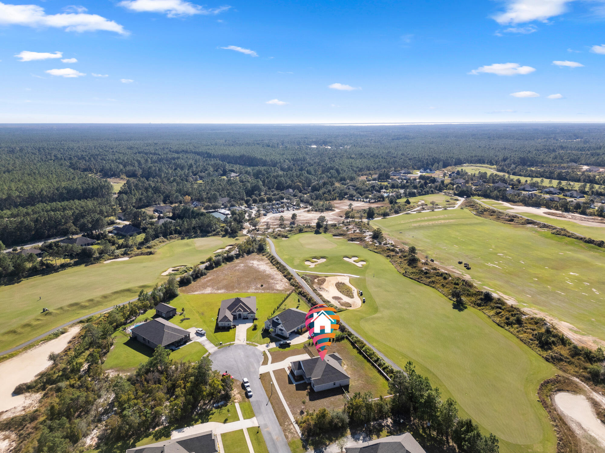 170 Double Eagle Court Freeport, FL 32439 - Photo 43 of 46 an aerial view of residential houses with outdoor space
