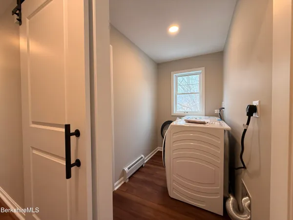 a room with a washer and dryer