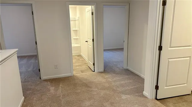 a view of a field with an outdoor space