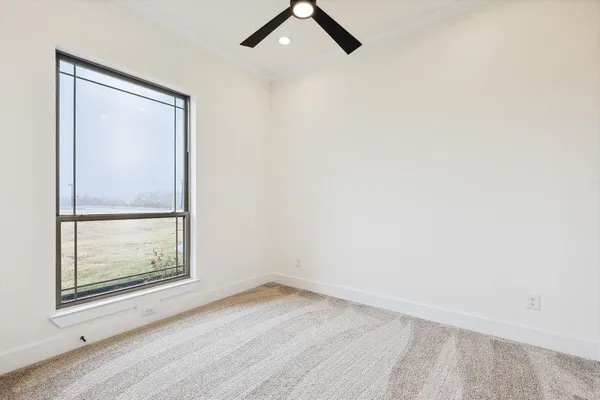 an empty room with a window
