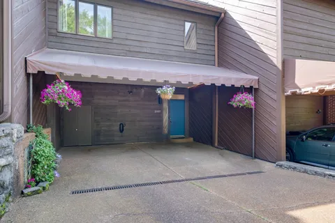 a front view of a house with entryway