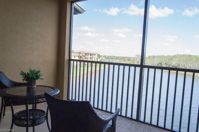 a balcony with an ocean view