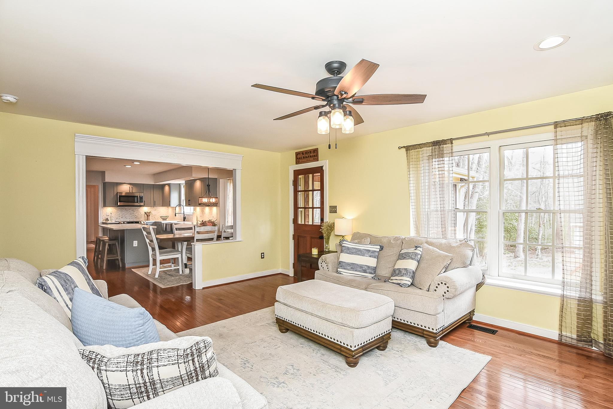 12517 Kent Road King George, VA 22485 - Photo 8 of 65 Kitchen/Living Room View with Ceiling Fan