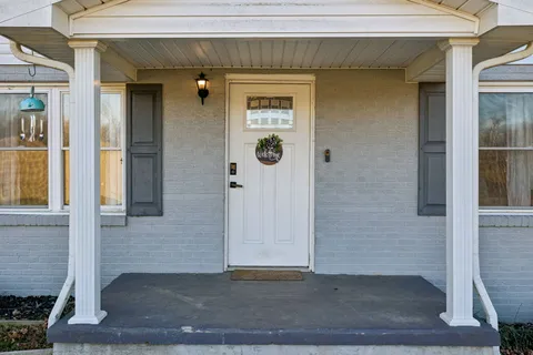 a view of front door of house