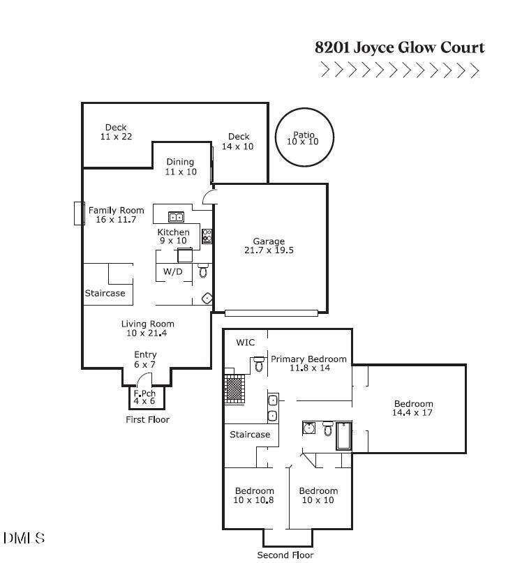 8201 Joyce Glow Court Raleigh, NC 27613 - Photo 47 of 47 Sketch Pic for MLS