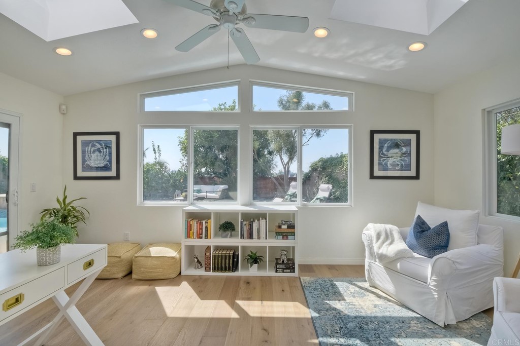 631 Dell Street Solana Beach, CA 92075 - Photo 18 of 36 a living room with furniture and a large window