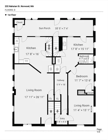 $1,149,000 | 232-234 Nahatan Street, Norwood, MA 02062